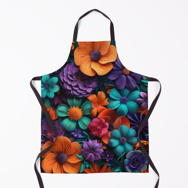 Artikelvorschau, Lila-orangefarbenes Blumenmuster entworfen und verkauft von NicolasGlowArt.