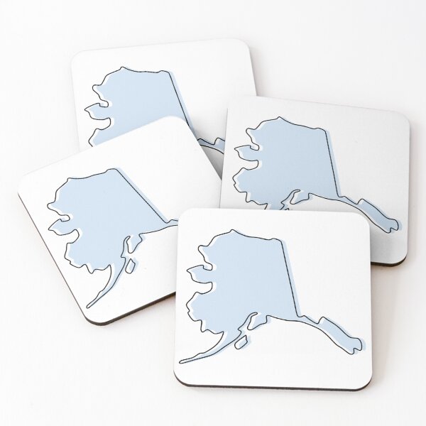 Item preview, Alaska Map Outline Blue designed and sold by OrangeLineDesigns.