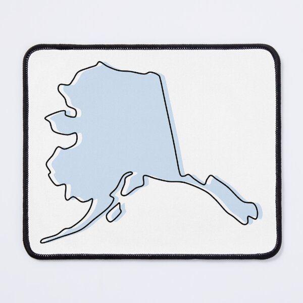 Item preview, Alaska Map Outline Blue designed and sold by OrangeLineDesigns.