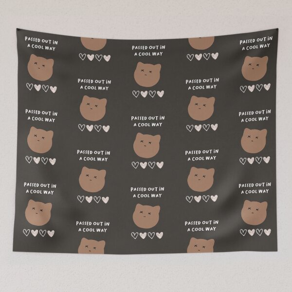Item preview, Passed out in a cool way | Cute Cat Cartoon Illustration designed and sold by RM-Journey.