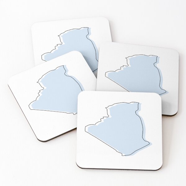 Item preview, Algeria Map Outline Border designed and sold by OrangeLineDesigns.