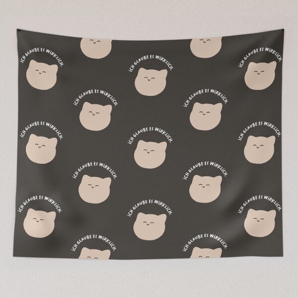 Item preview, Ich glaube wirklich daran | Cute Cat Cartoon Illustration designed and sold by RM-Journey.