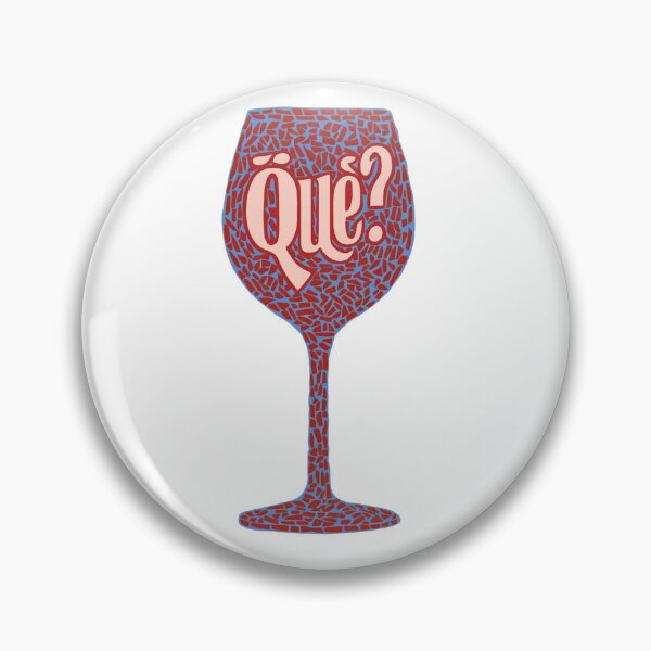 Item preview, Mosaic Wine Glass with "Qué?" Text designed and sold by mYaro.