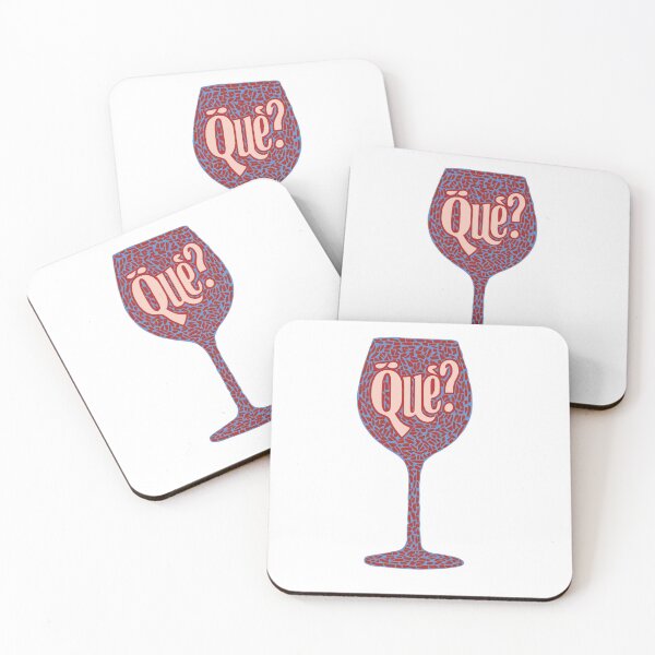 Item preview, Mosaic Wine Glass with "Qué?" Text designed and sold by mYaro.
