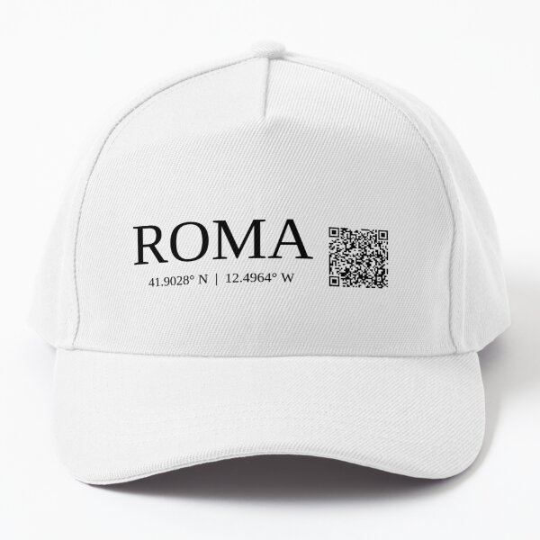 city of roma italy text gps coords - light casquette de baseball