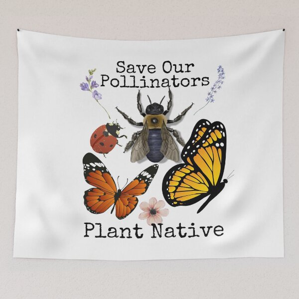 Item preview, Save Our Pollinators Plant Native Eco-Friendly Environmental Design designed and sold by EarthArtDesigns.