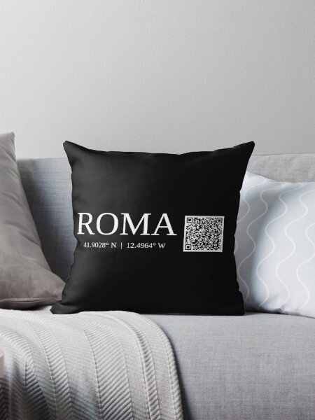 city of roma italy text gps coords - dark coussin