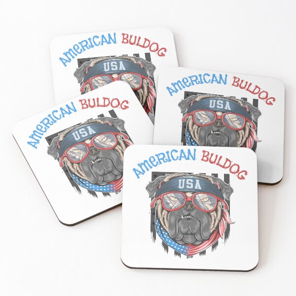 Item preview, American buldog funny logo designed and sold by KrissGraphShop.