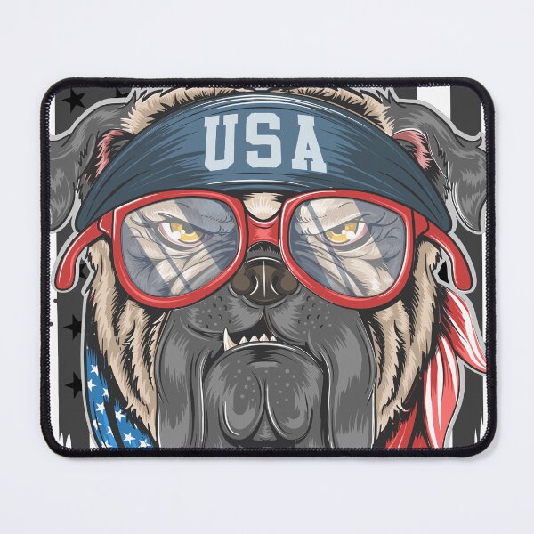 Item preview, American buldog funny logo designed and sold by KrissGraphShop.