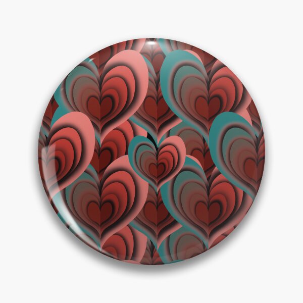 Item preview, Hearts pattern complimentary colors designed and sold by goldsmudge.