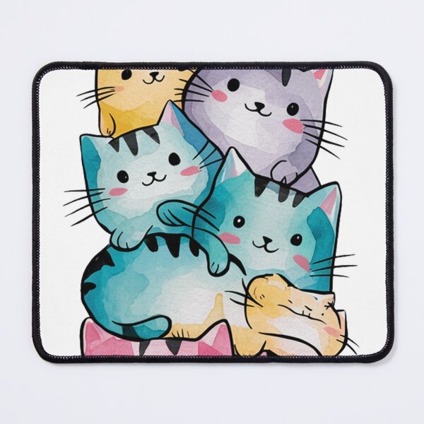 Item preview, Stacked Cuteness: Watercolor Cats designed and sold by mYaro.