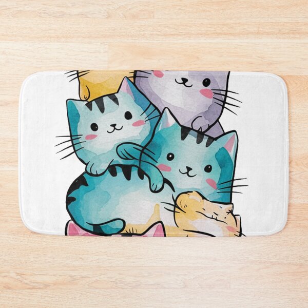 Item preview, Stacked Cuteness: Watercolor Cats designed and sold by mYaro.