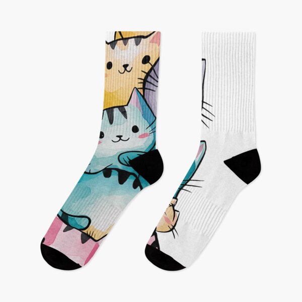 Item preview, Stacked Cuteness: Watercolor Cats designed and sold by mYaro.