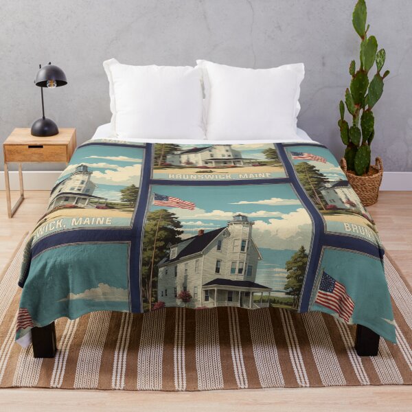 Item preview, Brunswick Maine USA Vintage Travel Tourism designed and sold by TravelersGems.
