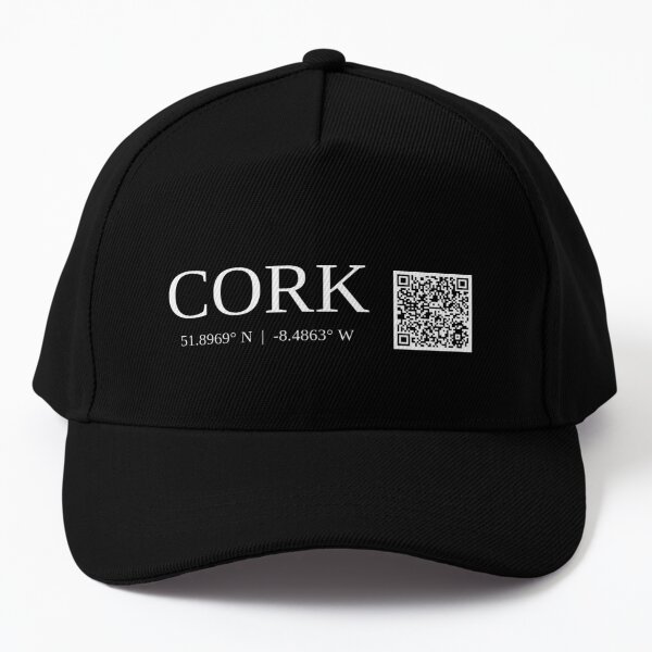 city of cork ireland text gps coords - dark casquette de baseball