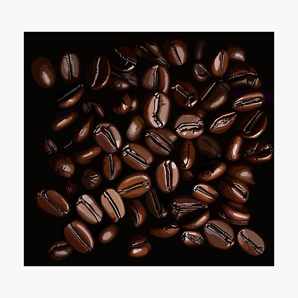 Item preview, Coffee Beans, black background designed and sold by EllieBubs.