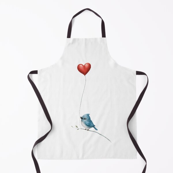 Item preview, Love is in the Air: Bluebird with Heart Balloon designed and sold by mYaro.