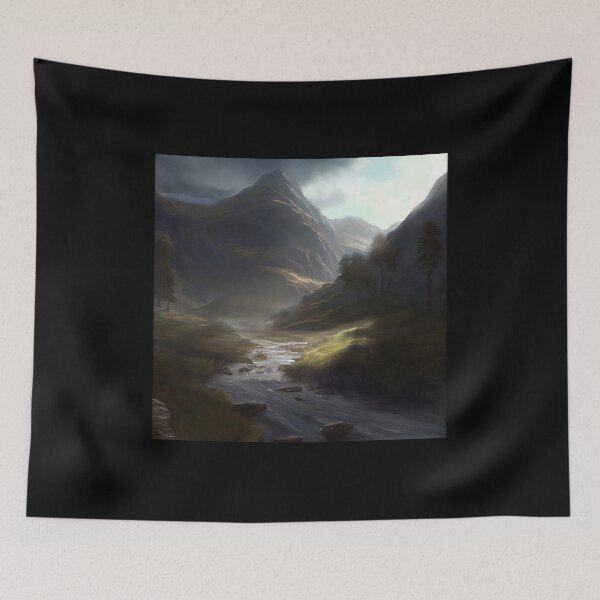 Item preview, Scottish Highlands Painting (Gustave Dore Inspired) designed and sold by ZGigerBarker.