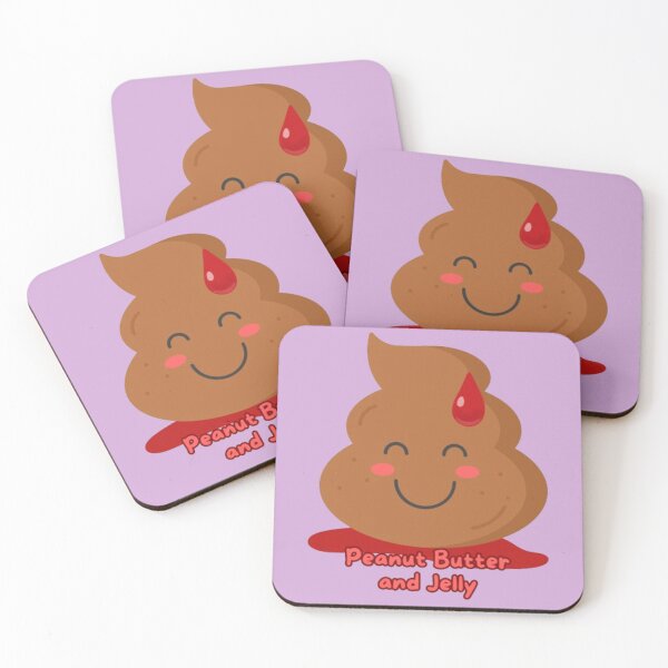 Item preview, Period Poops PB and J (Pink BG)ORIGINAL DRAWN BY SILLYFUN ON REDBUBBLE designed and sold by SillyFun.