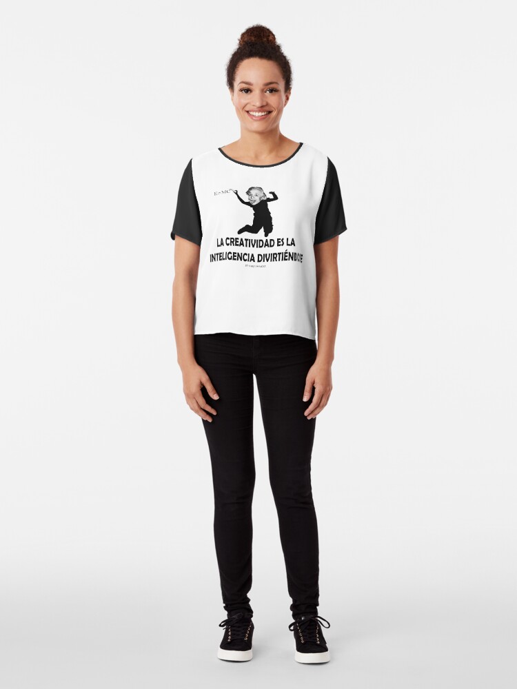 Vista alternativa de Blusa EINSTEIN: LA CREATIVIDAD ES LA INTELIGENCIA DIVIRTIENDOSE
