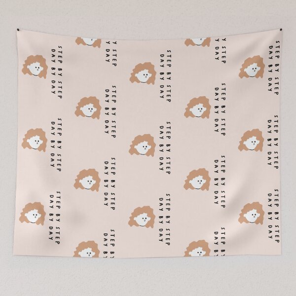 Item preview, Step by step, day by day | Cute Girl Illustration designed and sold by RM-Journey.
