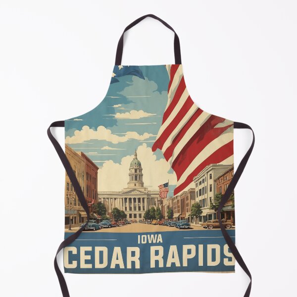 Item preview, Cedar Rapids Iowa USA Vintage Travel Tourism  designed and sold by TravelersGems.