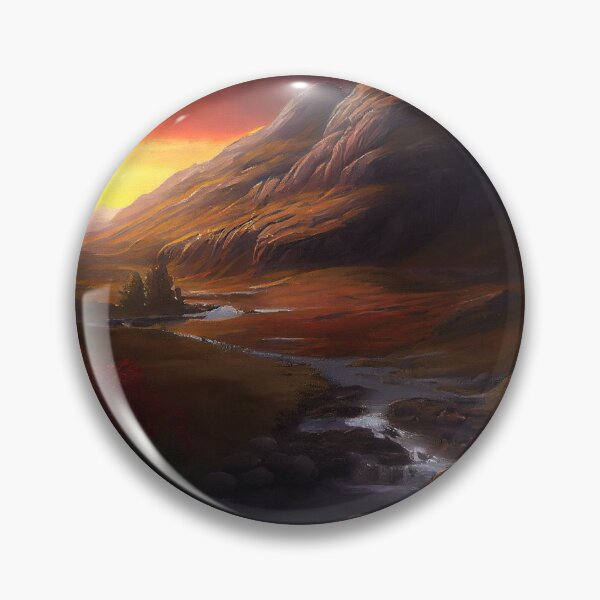 Item preview, Dusk Scottish Highlands Painting (Gustave Dore Inspired) designed and sold by ZGigerBarker.