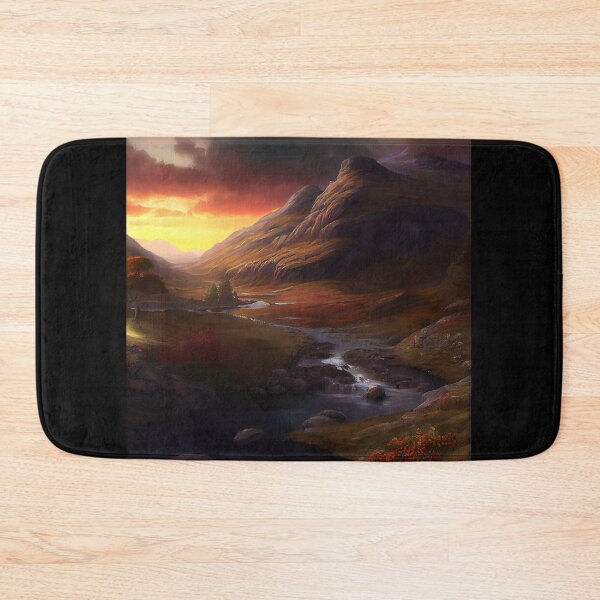 Item preview, Dusk Scottish Highlands Painting (Gustave Dore Inspired) designed and sold by ZGigerBarker.