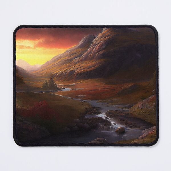 Item preview, Dusk Scottish Highlands Painting (Gustave Dore Inspired) designed and sold by ZGigerBarker.