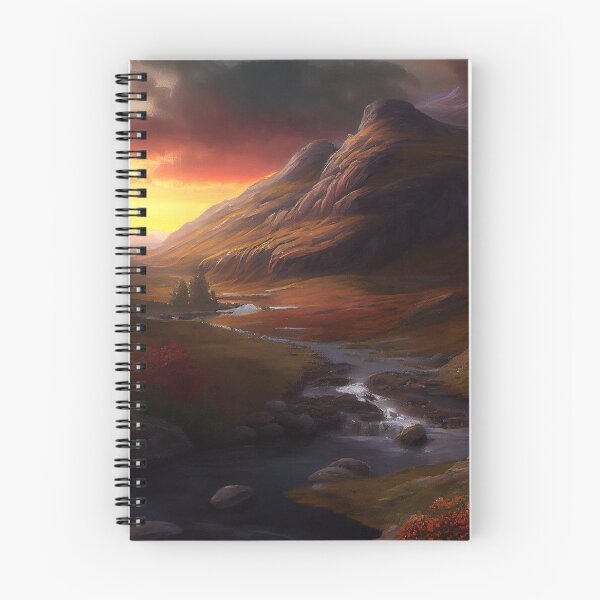 Item preview, Dusk Scottish Highlands Painting (Gustave Dore Inspired) designed and sold by ZGigerBarker.
