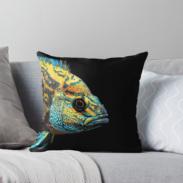 Item preview, Orange and Teal African OB Peacock Cichild  designed and sold by Artbyminga.