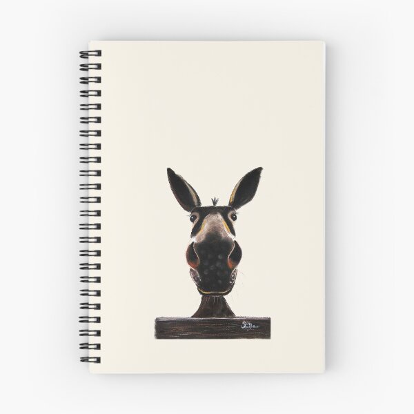 Item preview, Happy Donkey ' DeiRDRe DoNKeY on CReaM ' by Shirley MacArthur designed and sold by Shirley MacArthur Art.