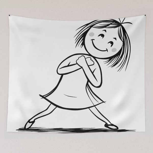Item preview, Happy Girl Doodle designed and sold by mYaro.