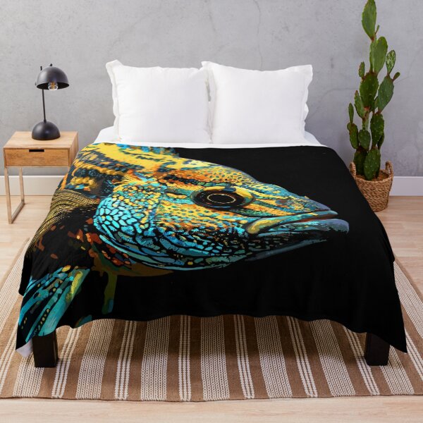 Item preview, Orange and Teal African OB Peacock Cichild  designed and sold by Artbyminga.