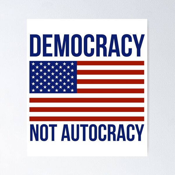 Item preview, Democracy not autocracy  designed and sold by Rachel the Artist .