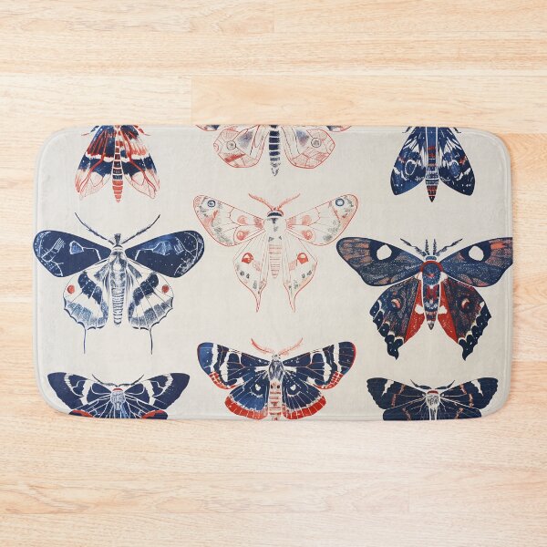 Item preview, Red and Blue Moth Prints designed and sold by wyntera.