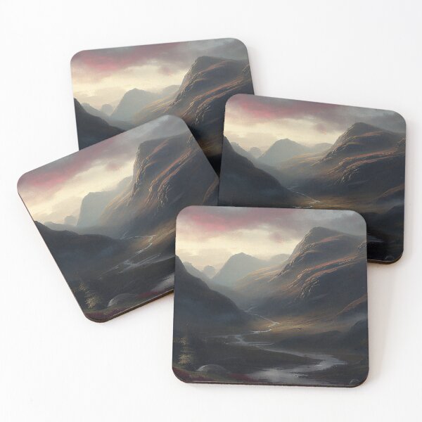 Item preview, Dawn Mist Scottish Highlands Painting (Gustave Dore Inspired) designed and sold by ZGigerBarker.