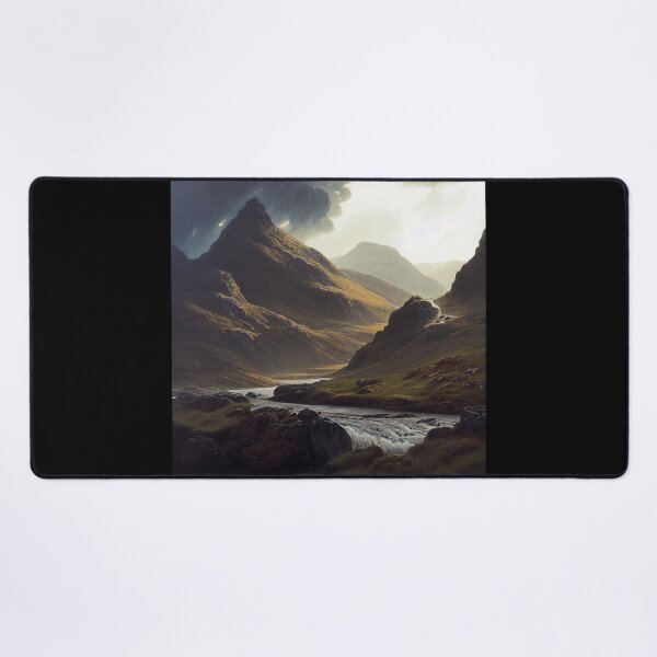 Item preview, Scottish Highlands Cloudy Painting (Gustave Dore Inspired) designed and sold by ZGigerBarker.