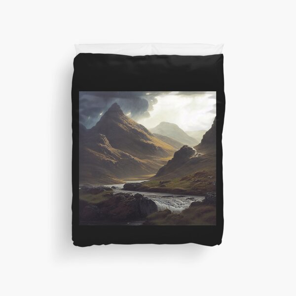 Item preview, Scottish Highlands Cloudy Painting (Gustave Dore Inspired) designed and sold by ZGigerBarker.