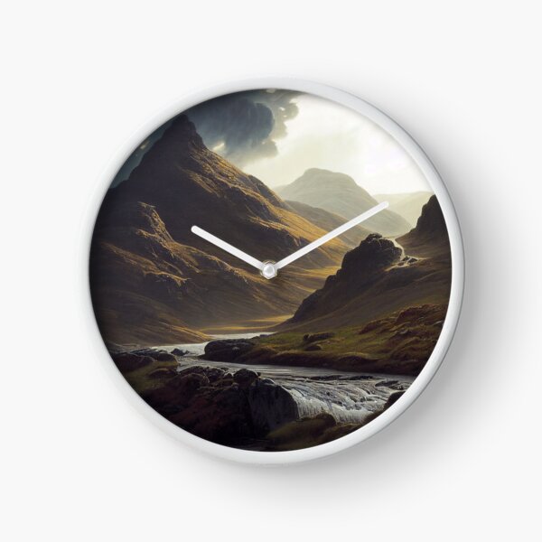 Item preview, Scottish Highlands Cloudy Painting (Gustave Dore Inspired) designed and sold by ZGigerBarker.