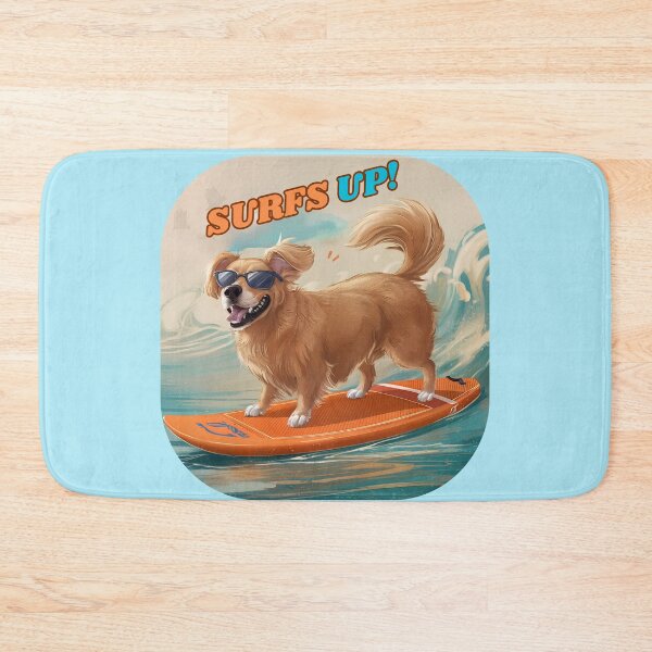 Item preview, Surfs Up - Dog on Surfboard designed and sold by MugsAndDuds.