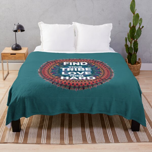 Item preview, Find Your Tribe Love Them Hard Mandala AI designed and sold by MugsAndDuds.