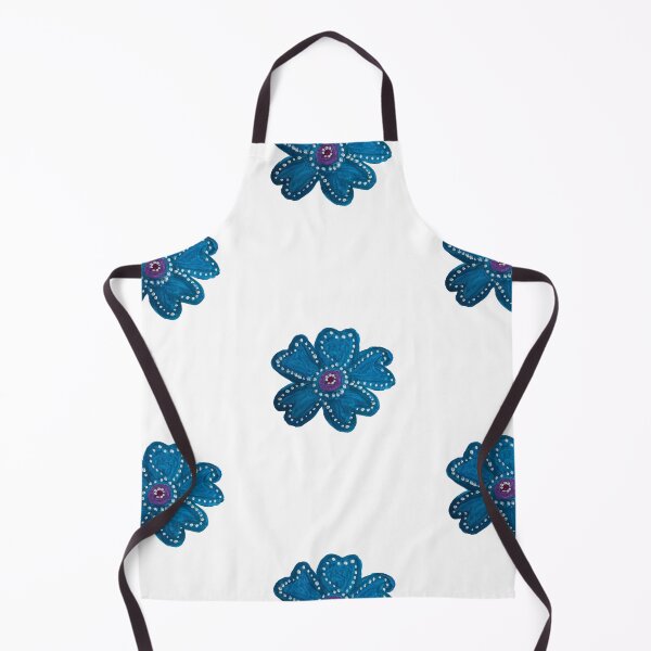 Item preview, Single Blue Flower design with heart petals designed and sold by Beeinbliss.