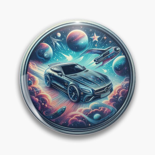 Item preview,  Mercedes logo with cosmic planets background  wallpaper designed and sold by Expressions-Sel.
