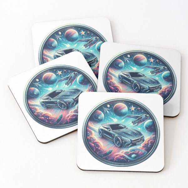 Item preview,  Mercedes logo with cosmic planets background  wallpaper designed and sold by Expressions-Sel.