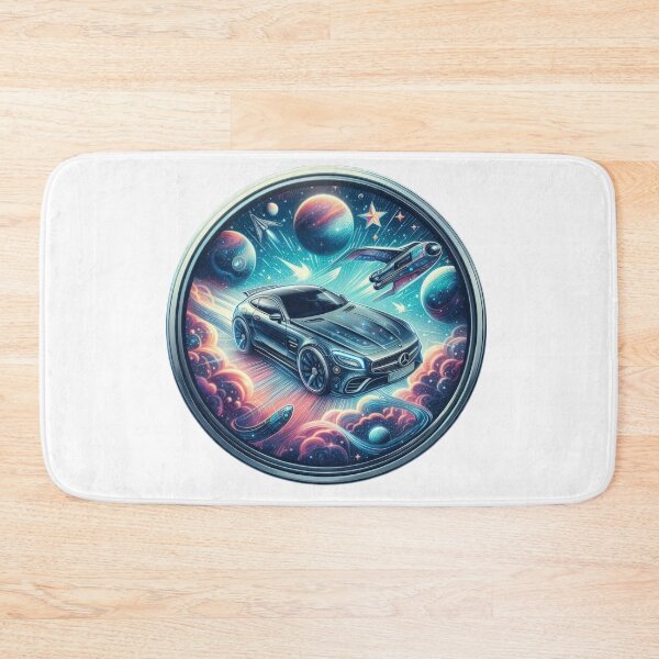 Item preview,  Mercedes logo with cosmic planets background  wallpaper designed and sold by Expressions-Sel.