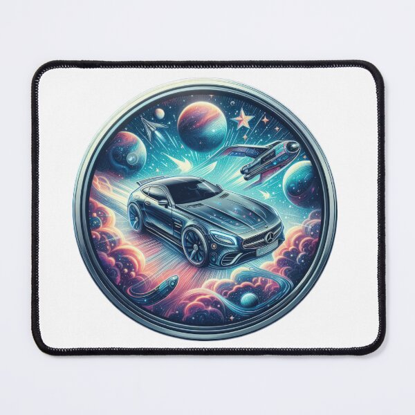 Item preview,  Mercedes logo with cosmic planets background  wallpaper designed and sold by Expressions-Sel.