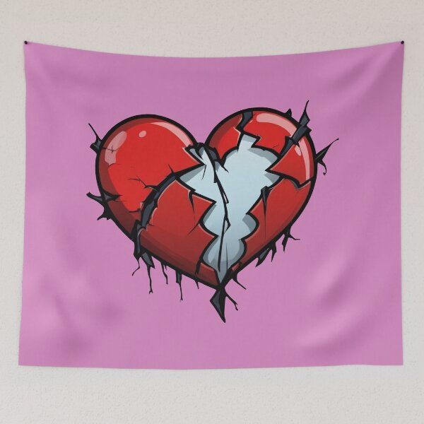 Item preview, Broken Red Heart Alt Girl Aesthetic designed and sold by MadnessEnvelope.