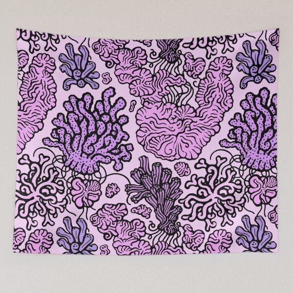 Item preview, Macroalgae Repeating Patterns: Coralline, black line designed and sold by Chrysasaur.