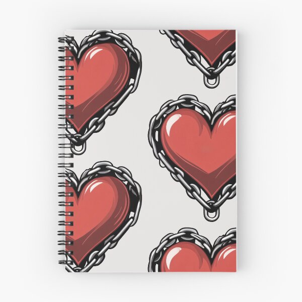 Aperçu de l'œuvre Coeur rouge avec une chaîne créée et vendue par MadnessEnvelope.